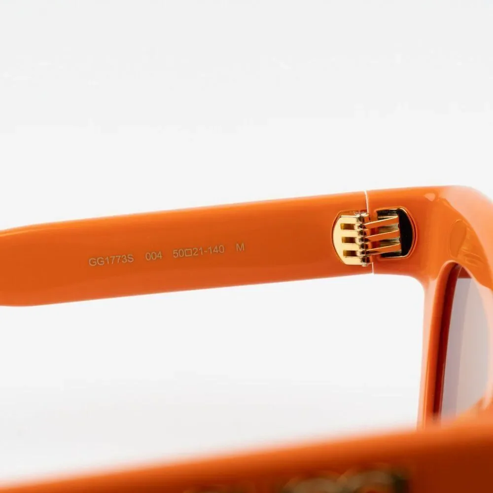SALE! NEW Gucci GG1773S 004 Orange Brown Cat Eye Unisex Sunglasses
